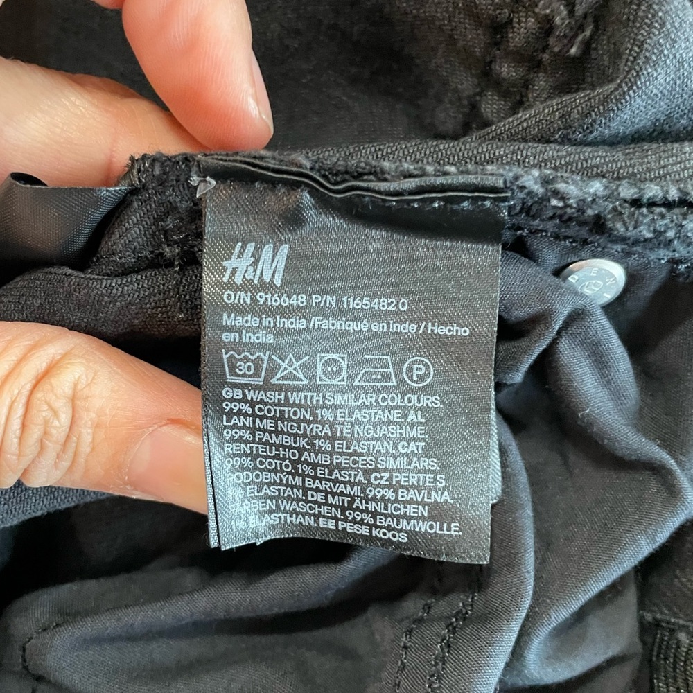 H&M Wide Leg High Waist Black Jeans Girls 11-12Y US 14 EUR 152 - Picture 6 of 6
